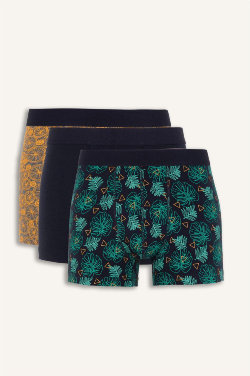 Erkek Lacivert Regular Fit 3'lü Boxer