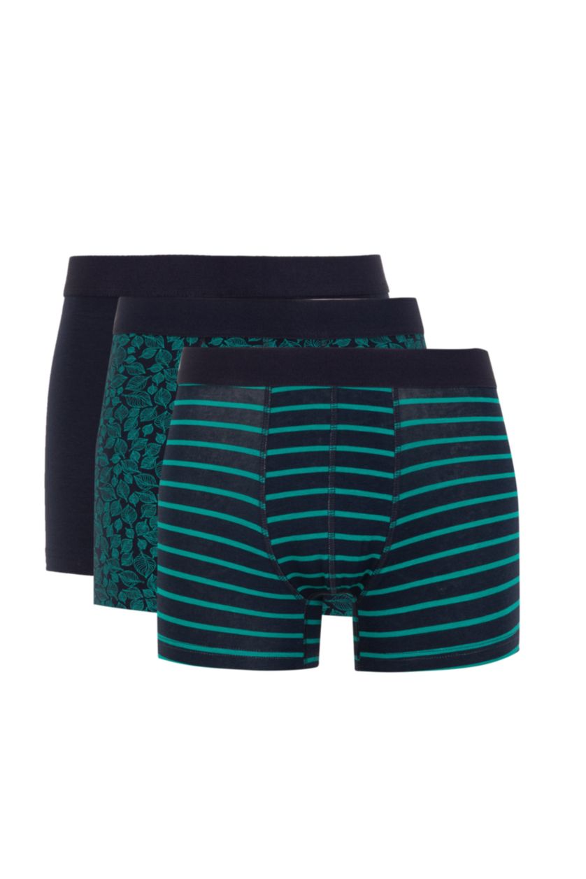 Erkek Lacivert Regular Fıt 3'lü Boxer