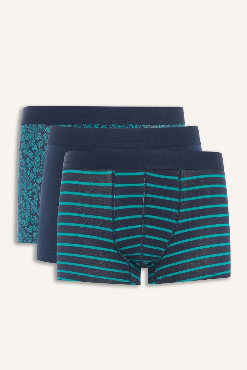 Erkek Lacivert Regular Fit 3'lü Boxer
