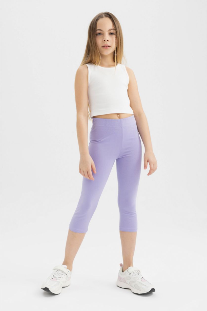 GIRLS & TEENS Lilac Girl 2 piece Capri Length Leggings