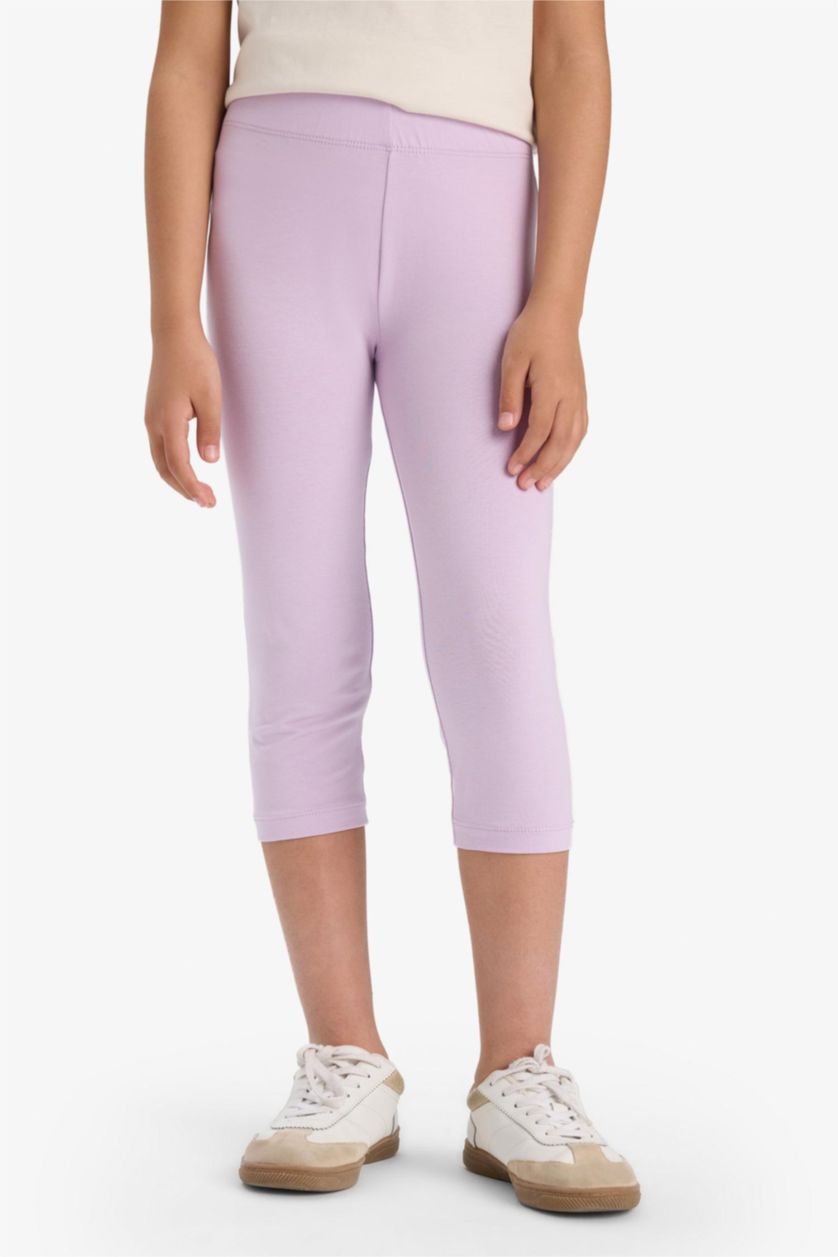 Kız Çocuk - Genç Kız Lila Midi 2'li Tayt Kız Çocuk