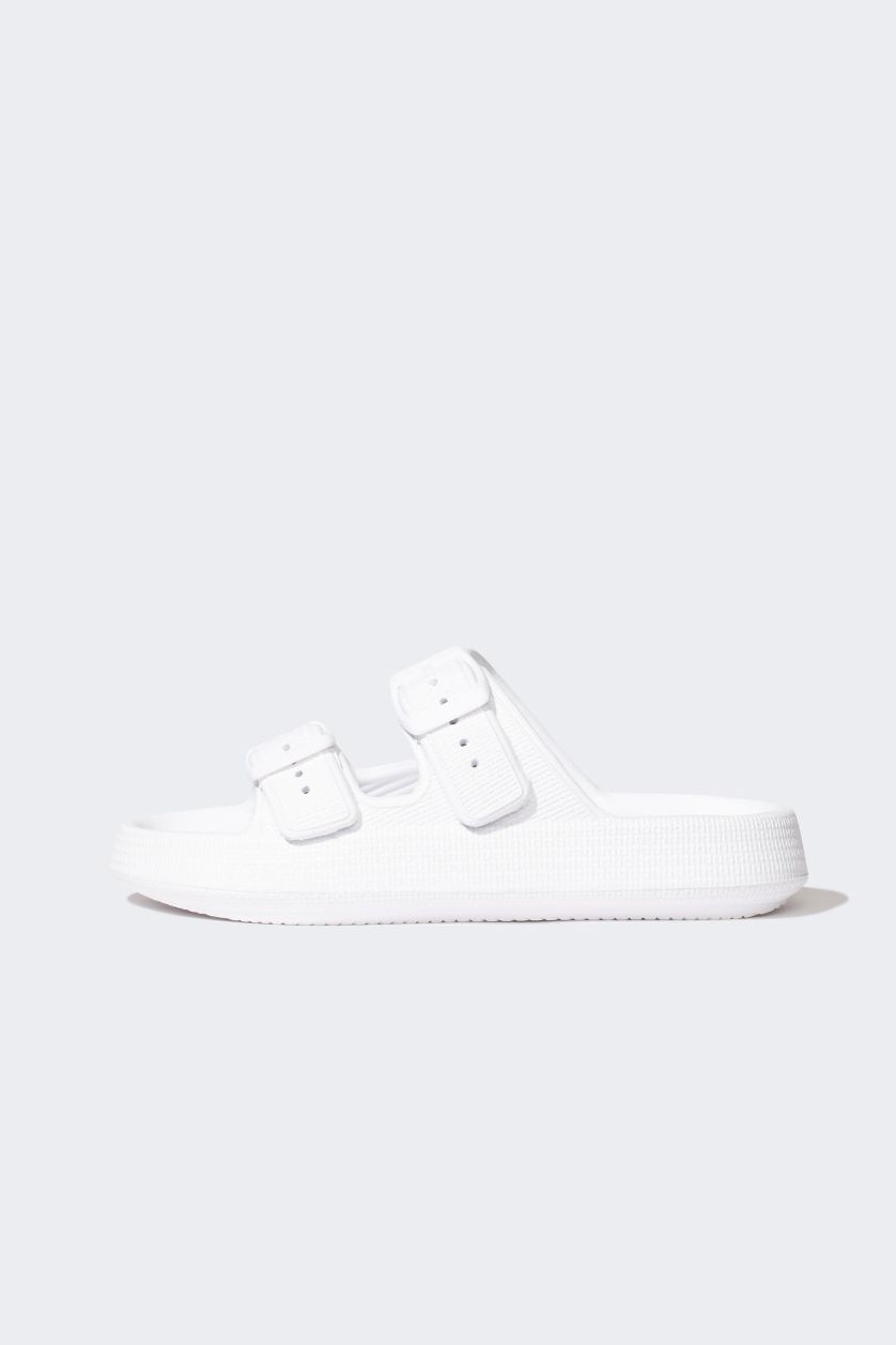 Erkek Çocuk - Genç Erkek Beyaz Erkek Çocuk Yüksek Taban Çift Bantlı Eva Terlik