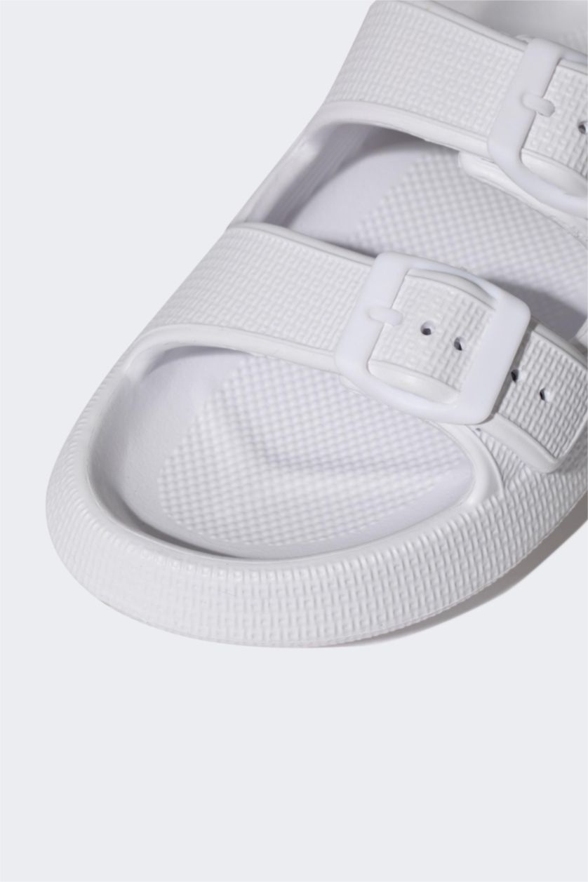 Erkek Çocuk - Genç Erkek Beyaz Erkek Çocuk Yüksek Taban Çift Bantlı Eva Terlik