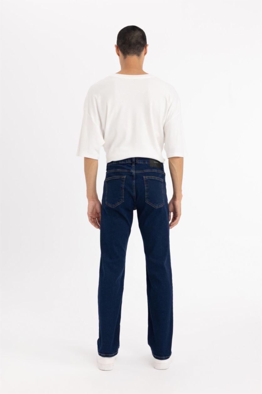 Man Dark Blue Sergio Regular Fit Normal Waist Straight Leg Jeans