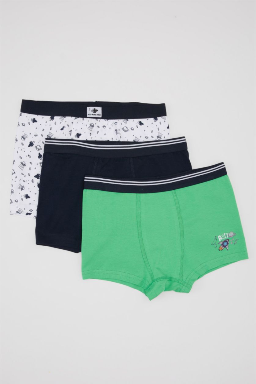 BOYS & TEENS NAVY Boy 3 piece Printed Boxer