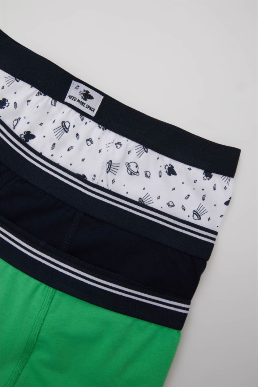 BOYS & TEENS NAVY Boy 3 piece Printed Boxer