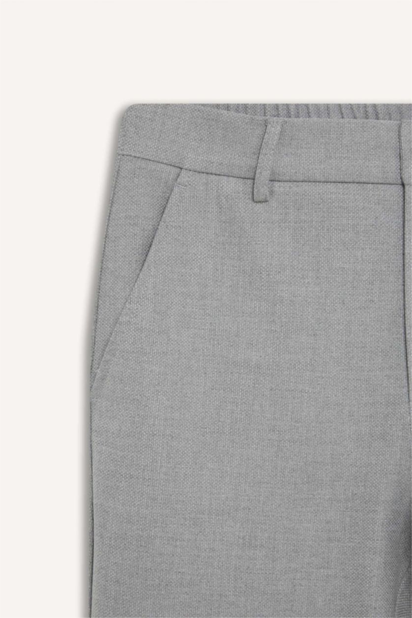 MAN Grey Melange Pocketed Straight Leg Jogger Pants