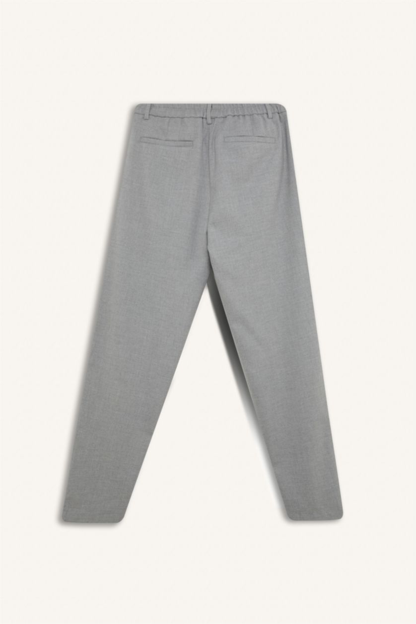 MAN Grey Melange Pocketed Straight Leg Jogger Pants