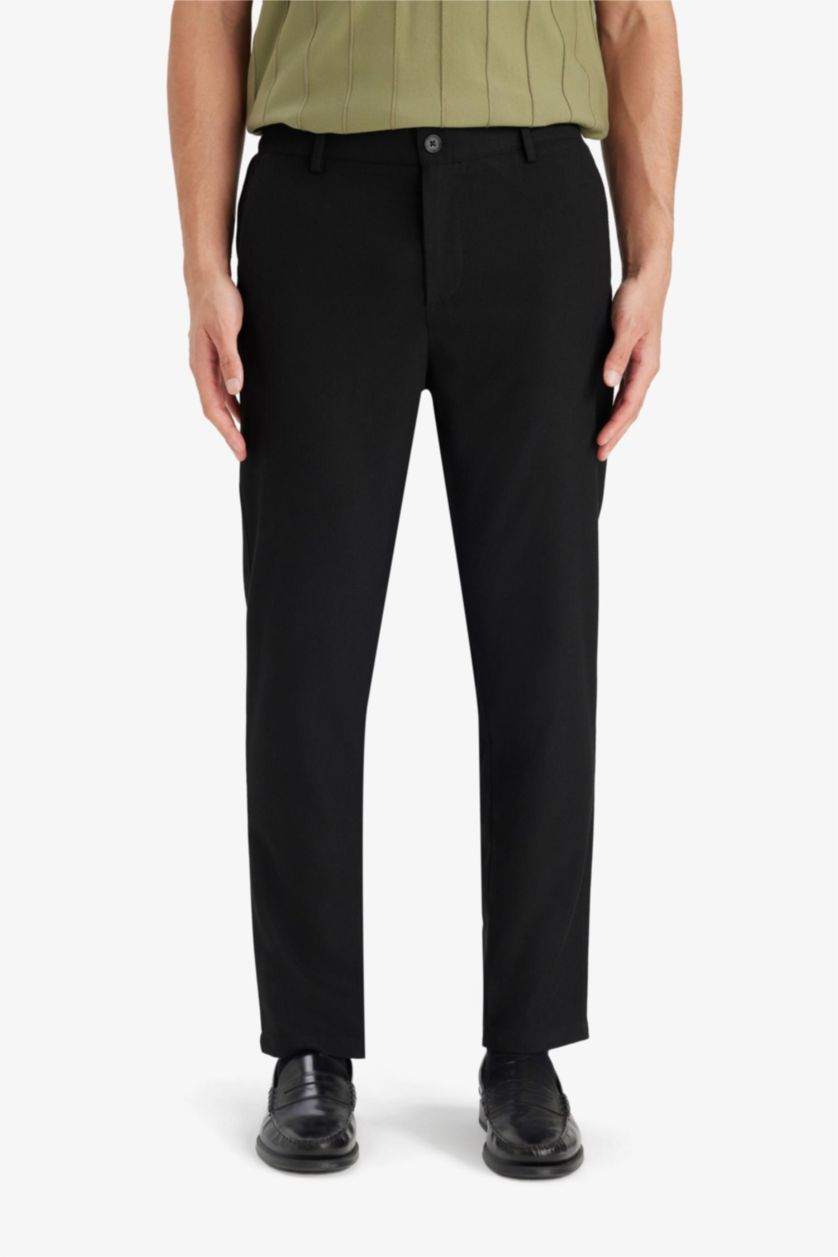 MAN Black Jogger Fit Straight Leg Trousers