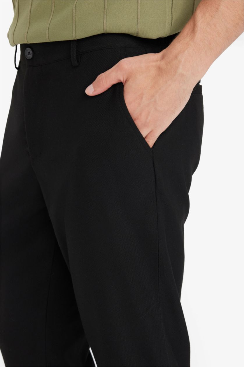 MAN Black Jogger Fit Straight Leg Trousers