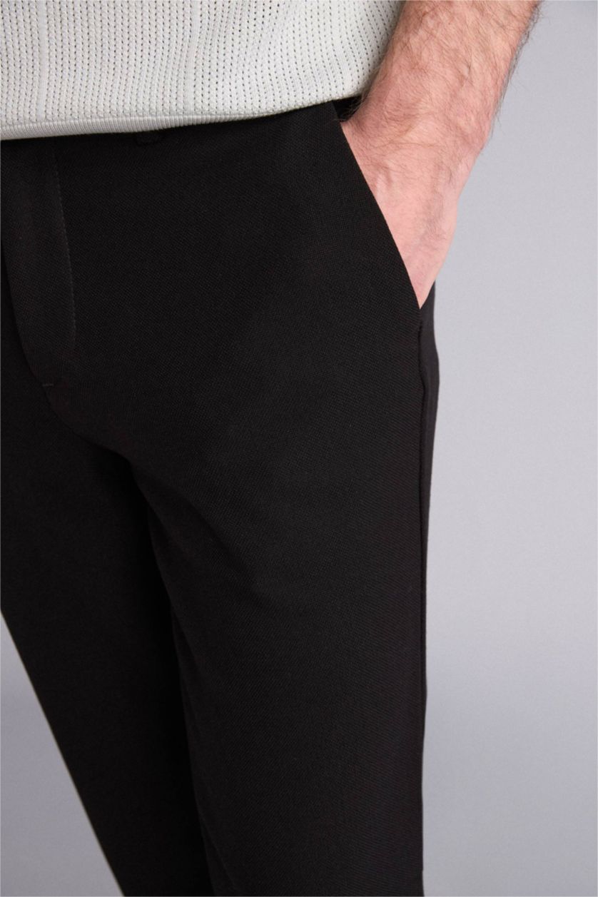 MAN Black Tailored Fit Trousers