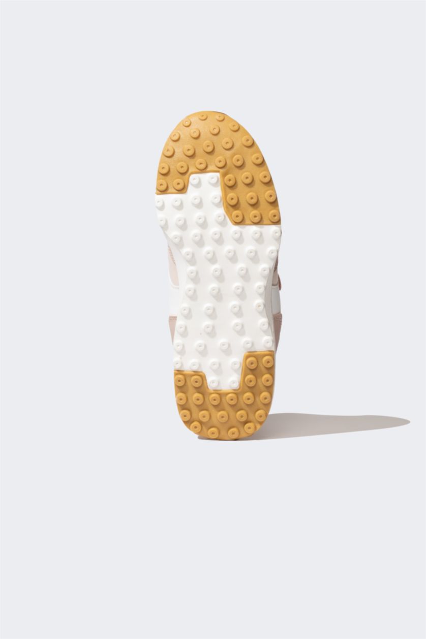 GIRLS & TEENS Beige Girl High Sole Faux Leather Sneakers