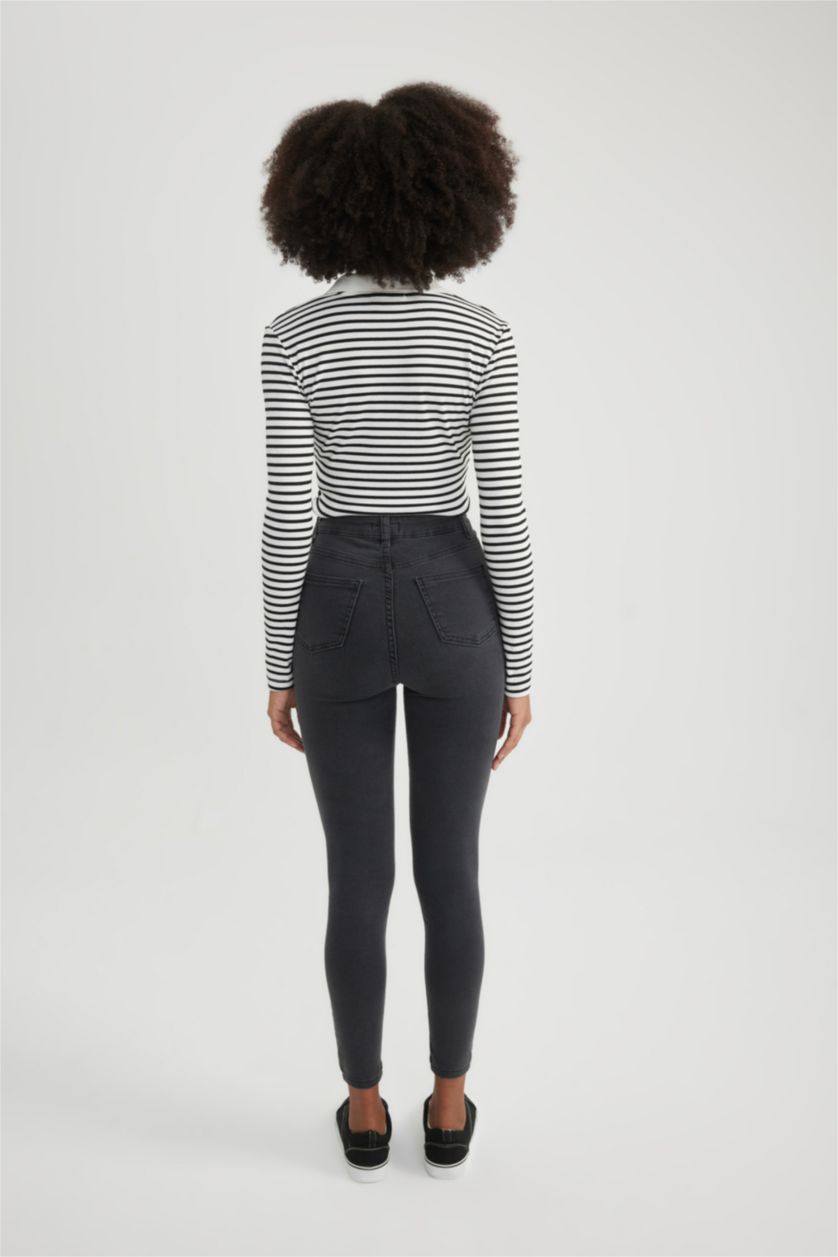 Woman Anthracite Super Skinny Fit Trousers