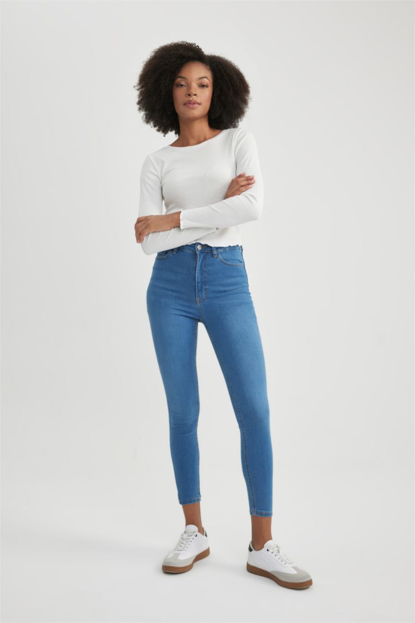 Kadın Açık Mavi Super Skinny Fit Pantolon