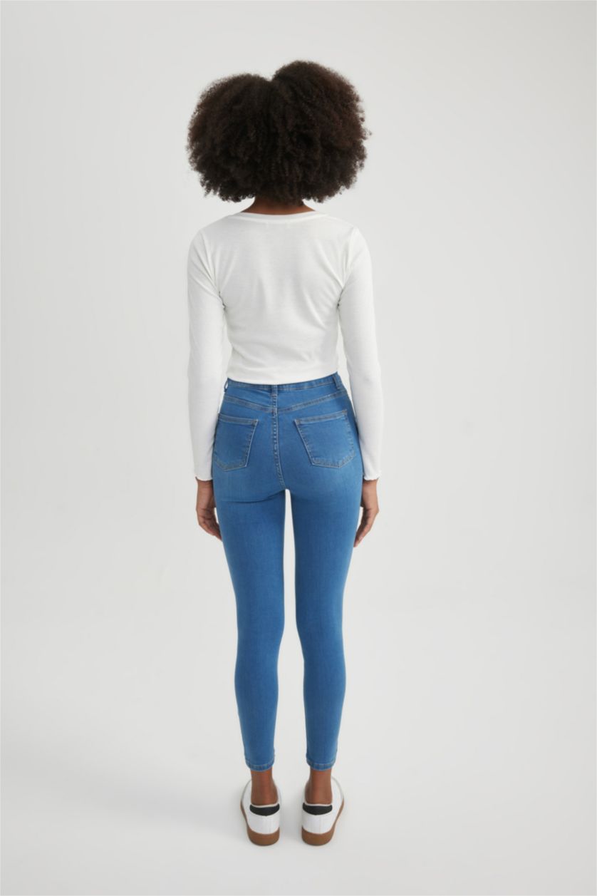 Kadın Açık Mavi Super Skinny Fit Pantolon