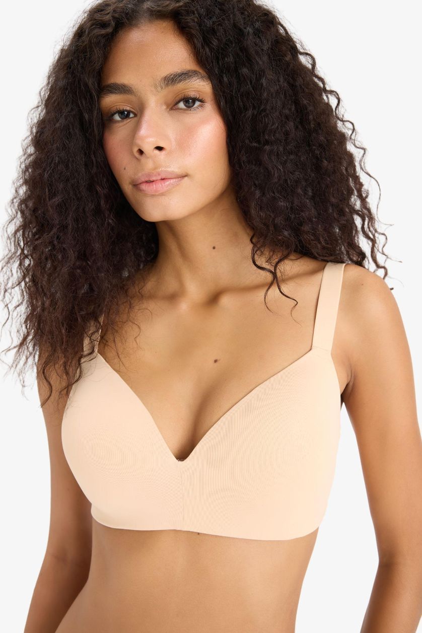 Woman Beige Fall in Love Padded Micro Plus Size Bra