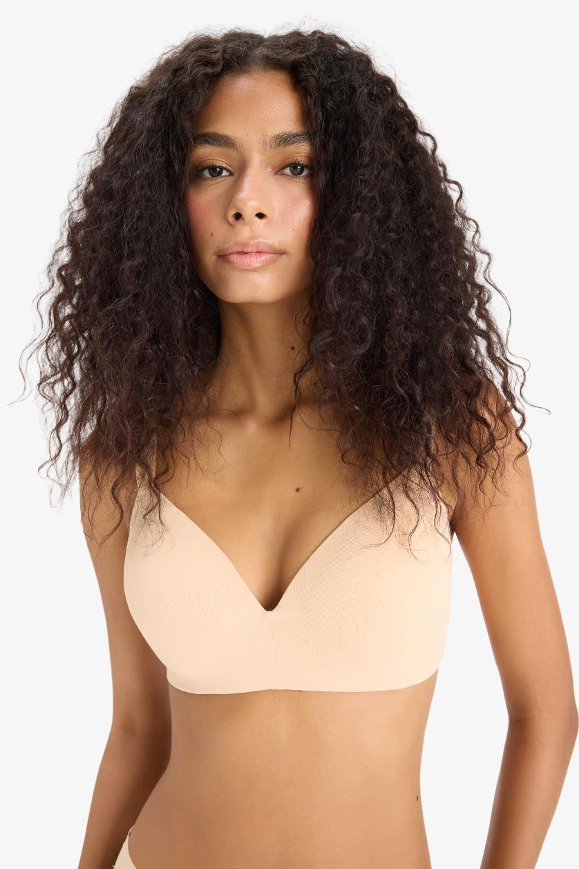 Woman Beige Fall in Love Padded Micro Plus Size Bra