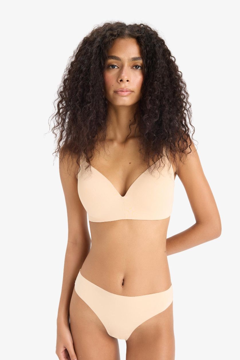 Woman Beige Fall in Love Padded Micro Plus Size Bra