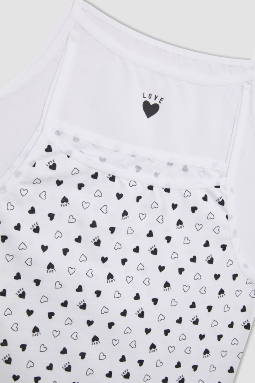 GIRLS & TEENS White Girl 2 piece Regular Fit Tank Top