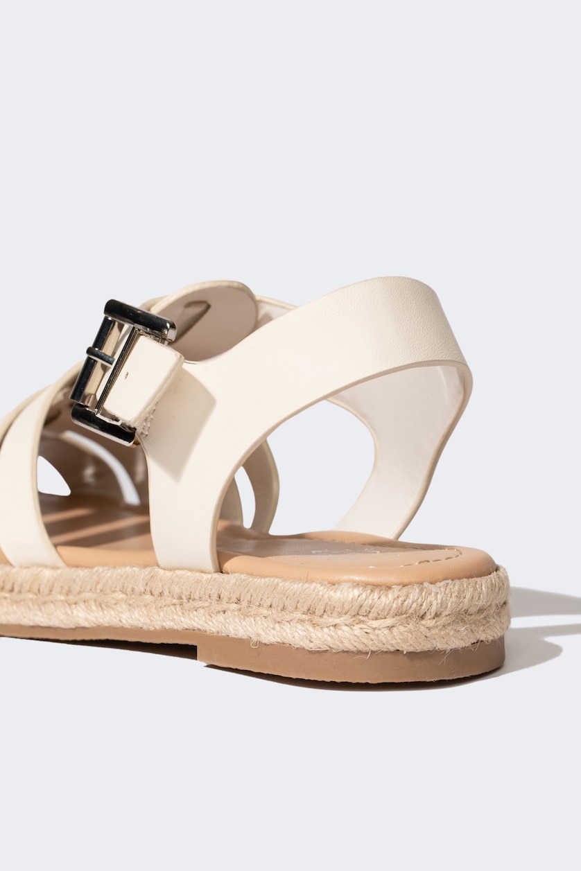 WOMAN Beige Woman Slip On Flat Bottom Espadrilles Shoes