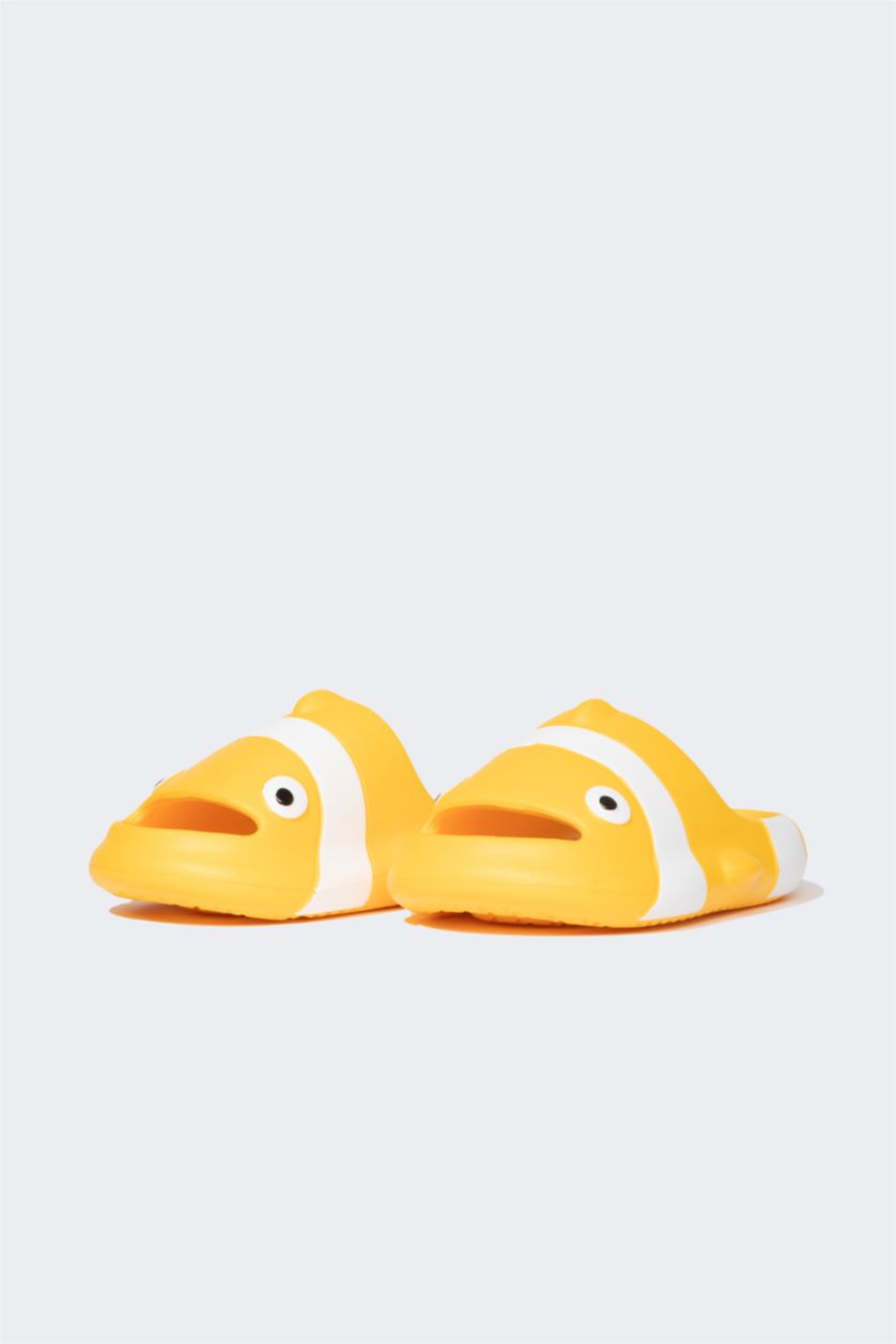 Boys & Teens Yellow Boy High Sole Single Strap Eva Slippers