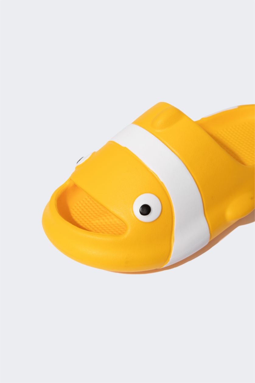 Boys & Teens Yellow Boy High Sole Single Strap Eva Slippers