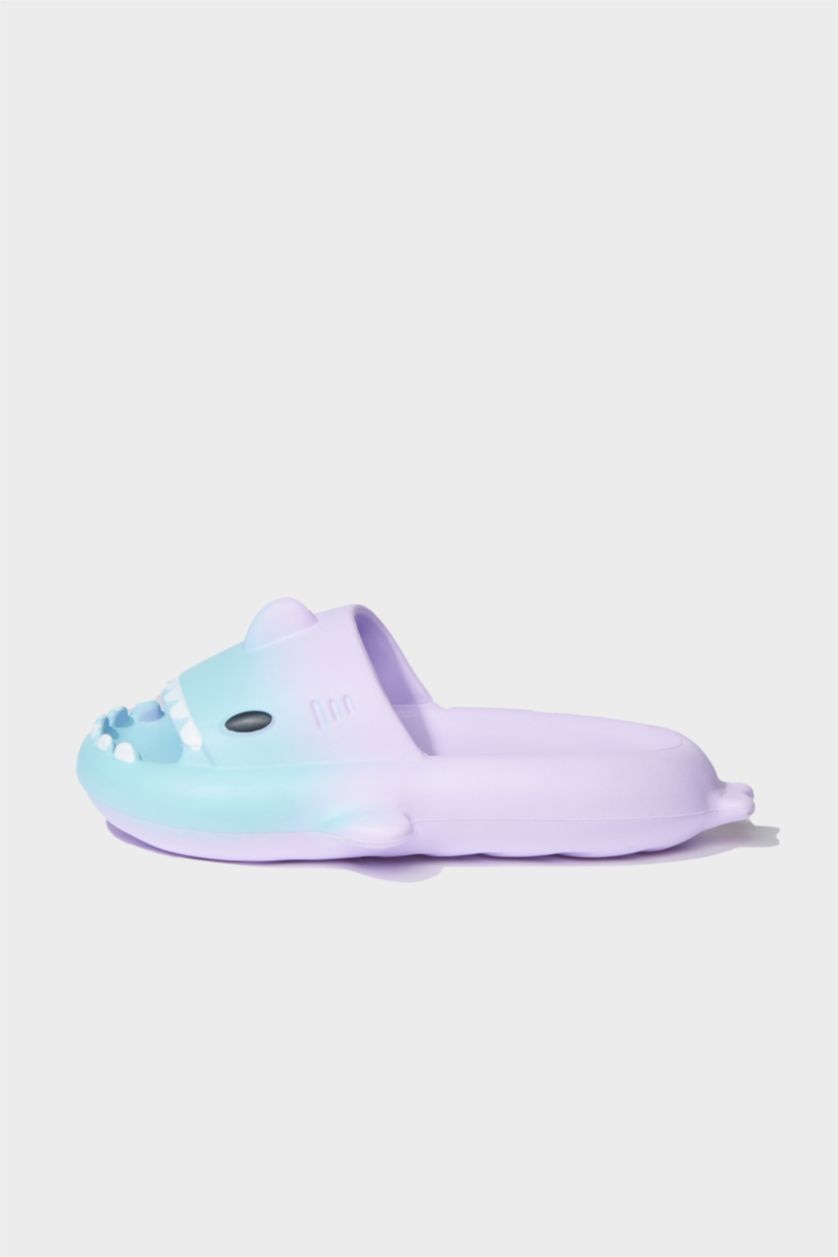 Kız Çocuk - Genç Kız Lila Yüksek Taban Tek Bantlı Eva Terlik Kız Çocuk