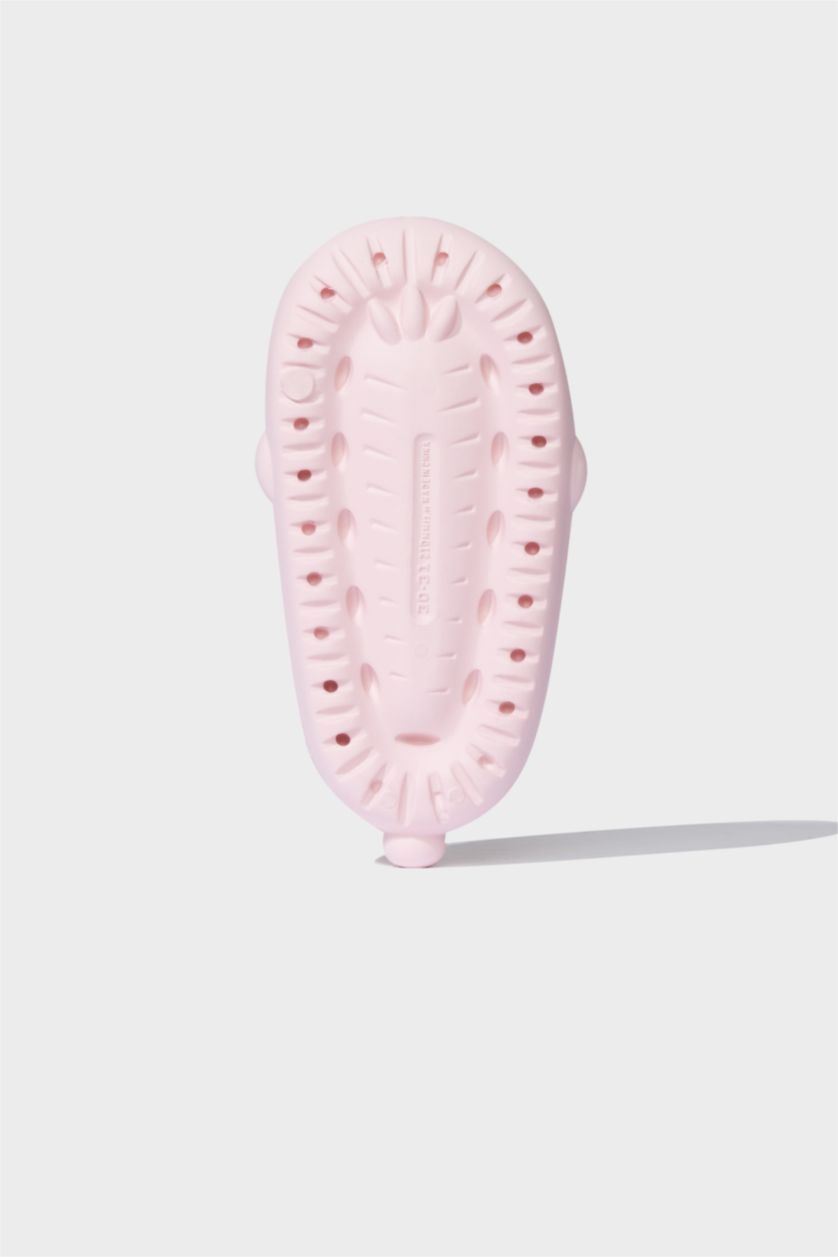 بناتي زهري نيون شبشب بناتي إيفا بكعب عالي بشريط مفرد زهري