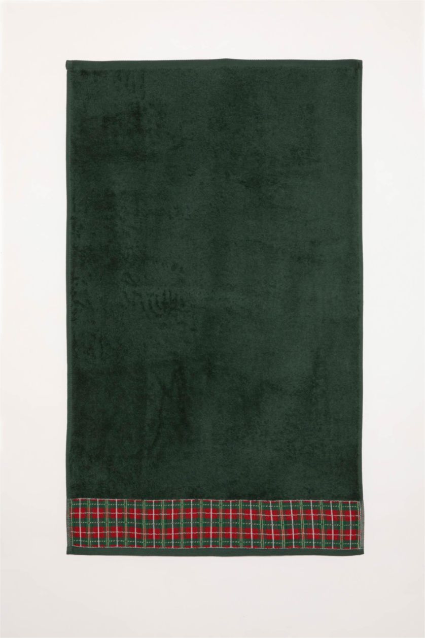 Kadın Yeşil Yılbaşı Temalı Pamuklu El Havlusu