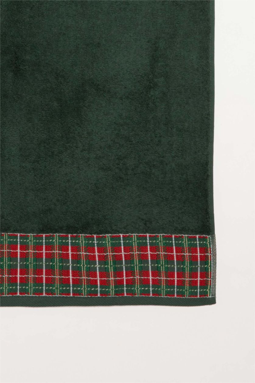 Kadın Yeşil Yılbaşı Temalı Pamuklu El Havlusu