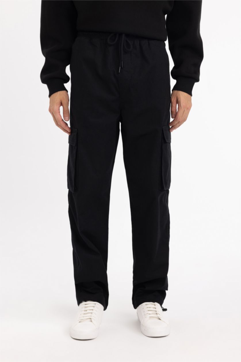 Ерлер қара багги габардин Шалбар