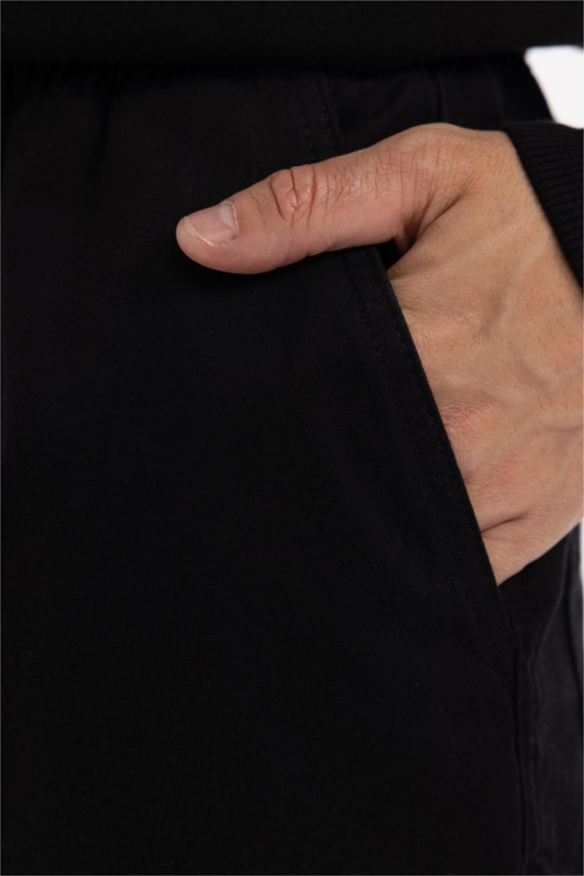 Ерлер қара багги габардин Шалбар