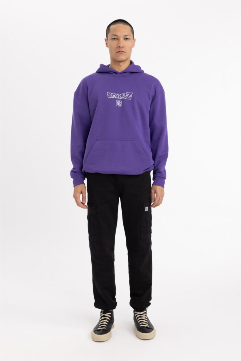 رجال أسود بنطرون كارجو قصة عادية بساق مطاطي بجيب