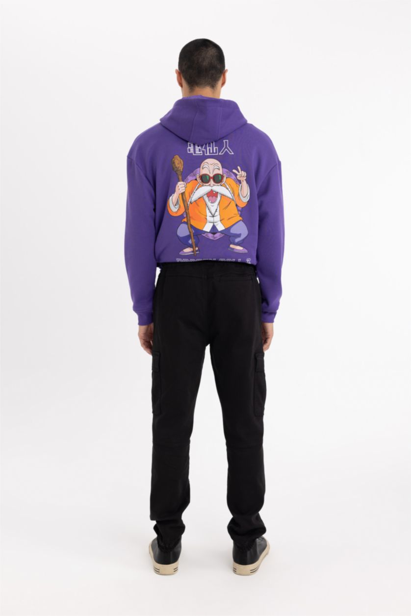 رجال أسود بنطرون كارجو قصة عادية بساق مطاطي بجيب