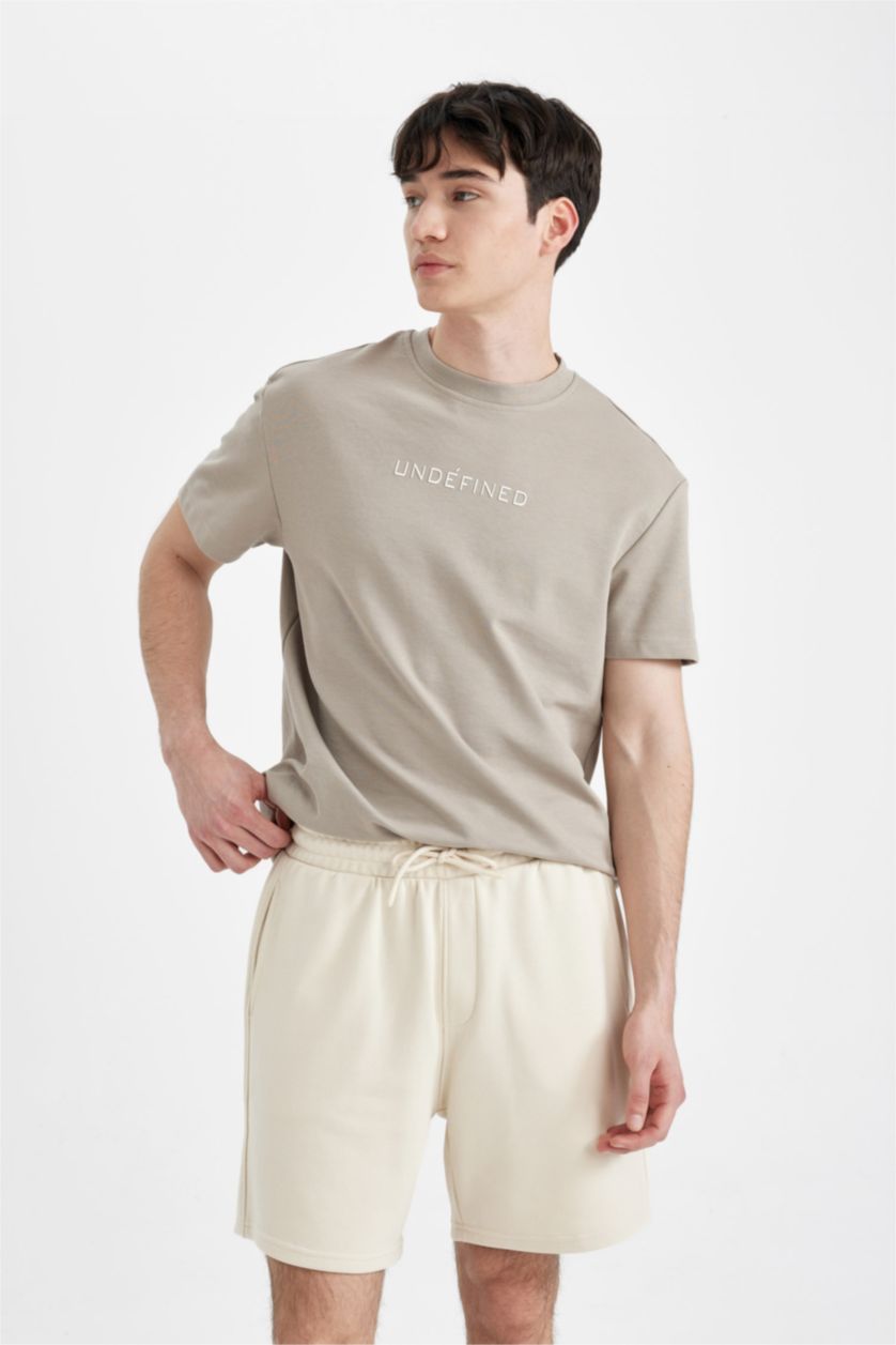 Man Sand Regular Fit Regular Hem Shorts