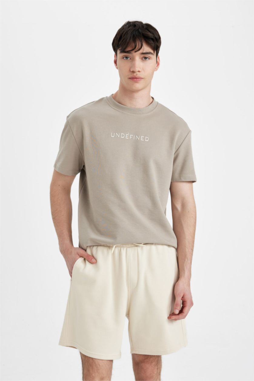 Man Sand Regular Fit Regular Hem Shorts