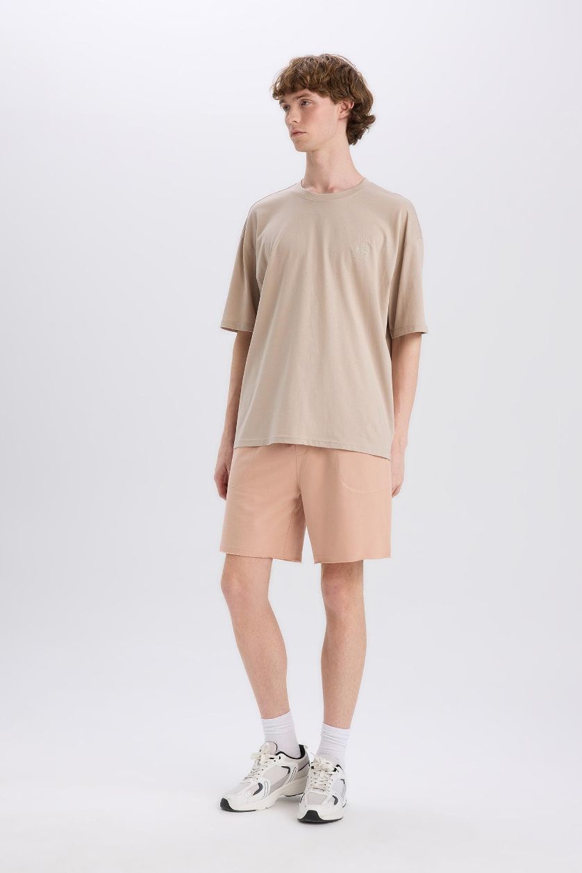 رجال بيج شورت قطن سليم فيت عادي