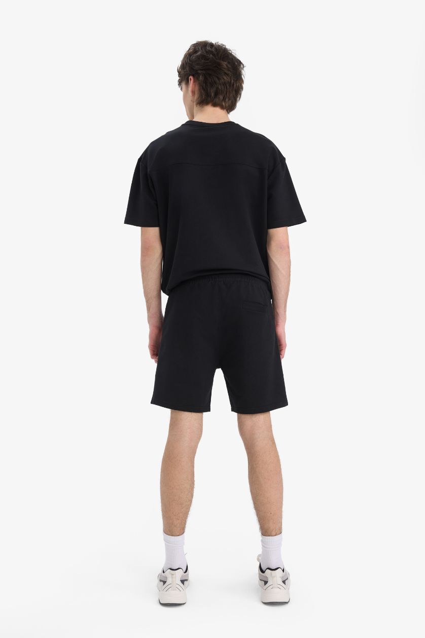 رجال أسود شورت عادي سليم فيت بساق ضيق