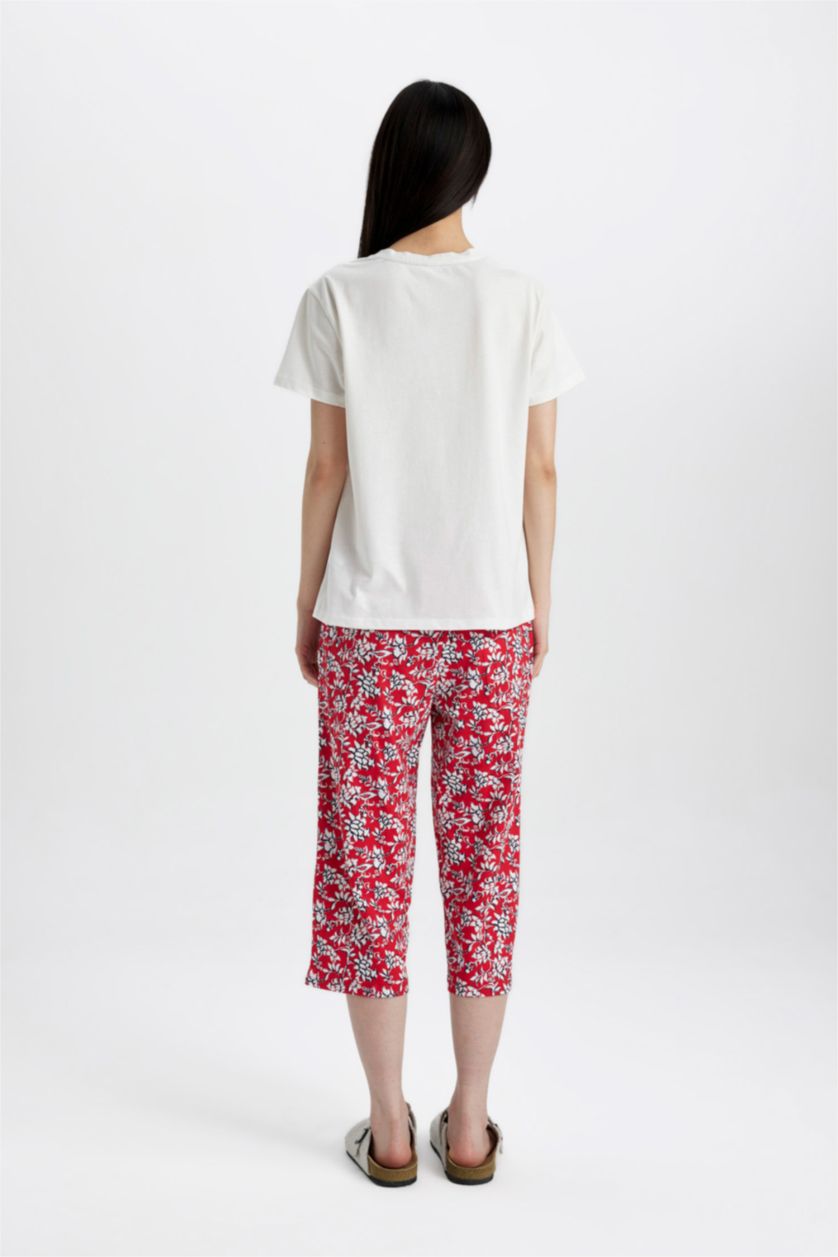 WOMAN Red Printed 2 Piece Pajama Set