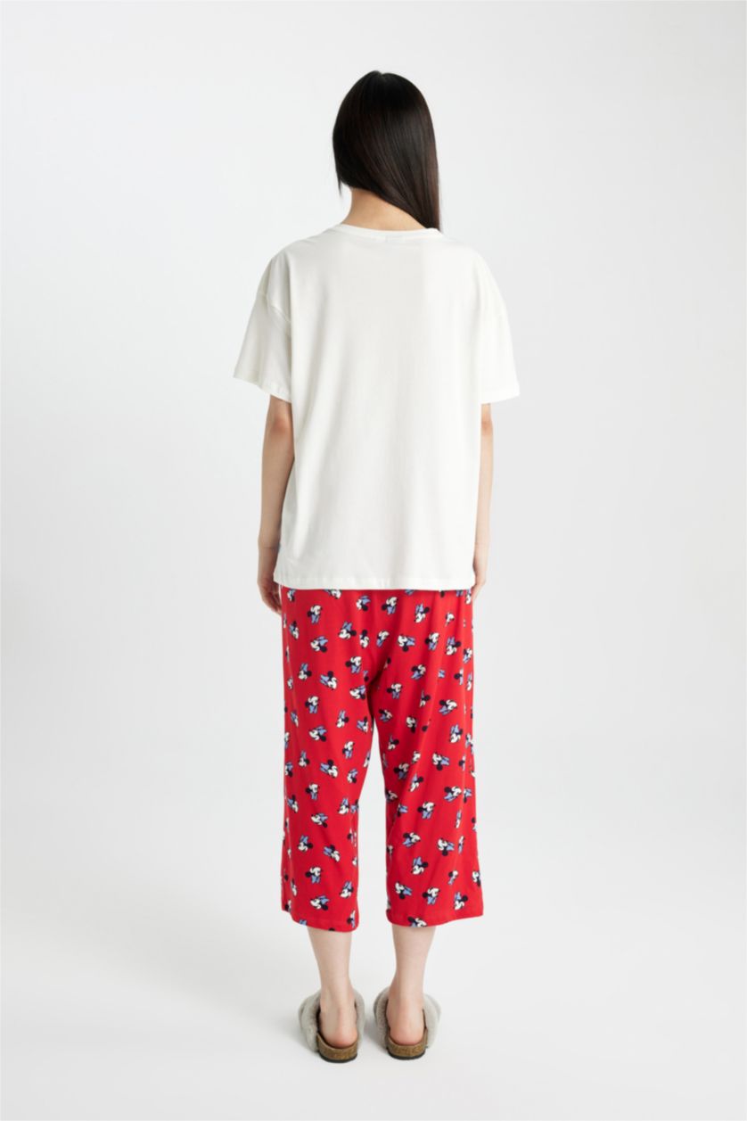 FEMME Rouge Pyjama à Coupe Régulière et manches courtes Disney Mickey & Minnie