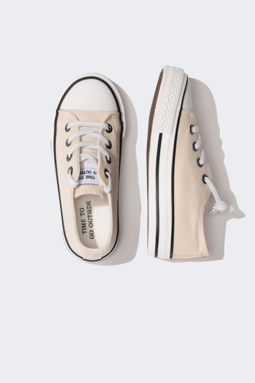 Kız Çocuk - Genç Kız Bej Kız Çocuk Kalın Taban Sneaker