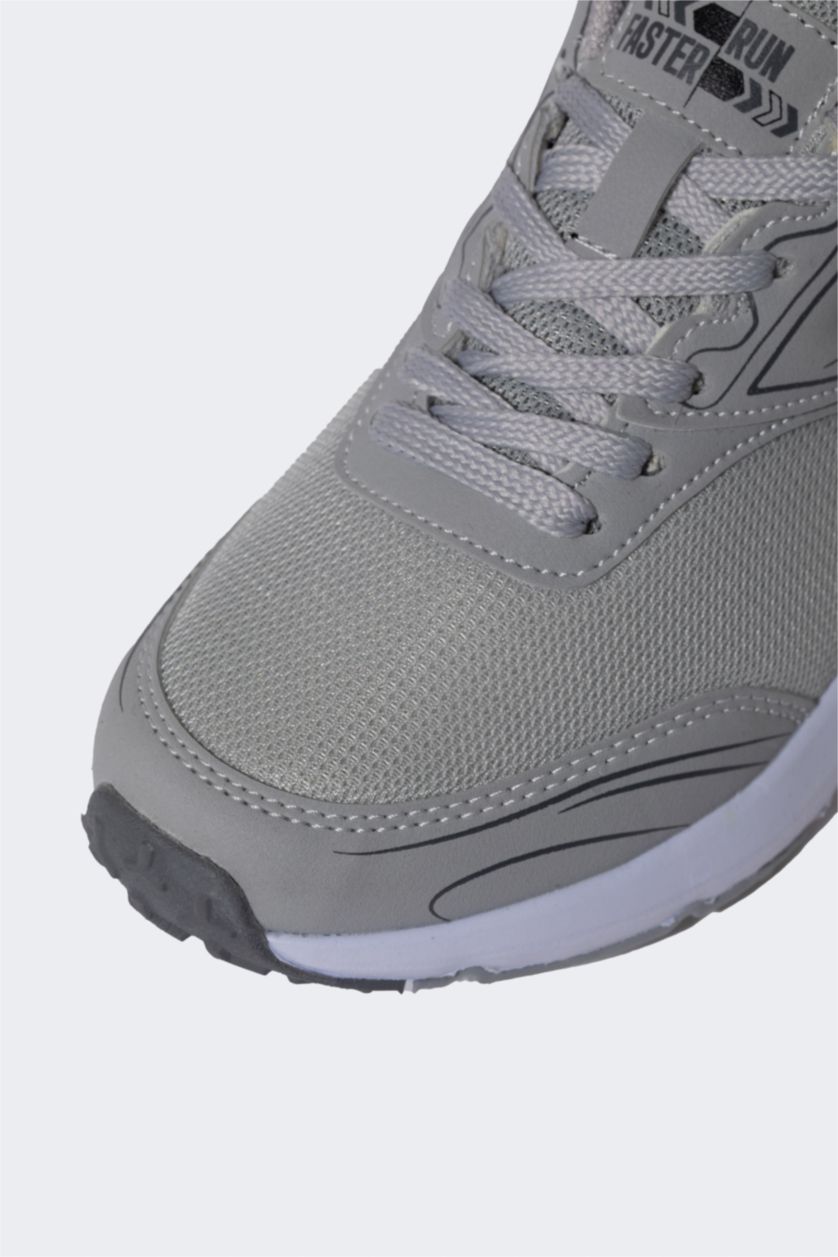 Erkek Çocuk - Genç Erkek Gri Erkek Çocuk Kalın Taban Sneaker