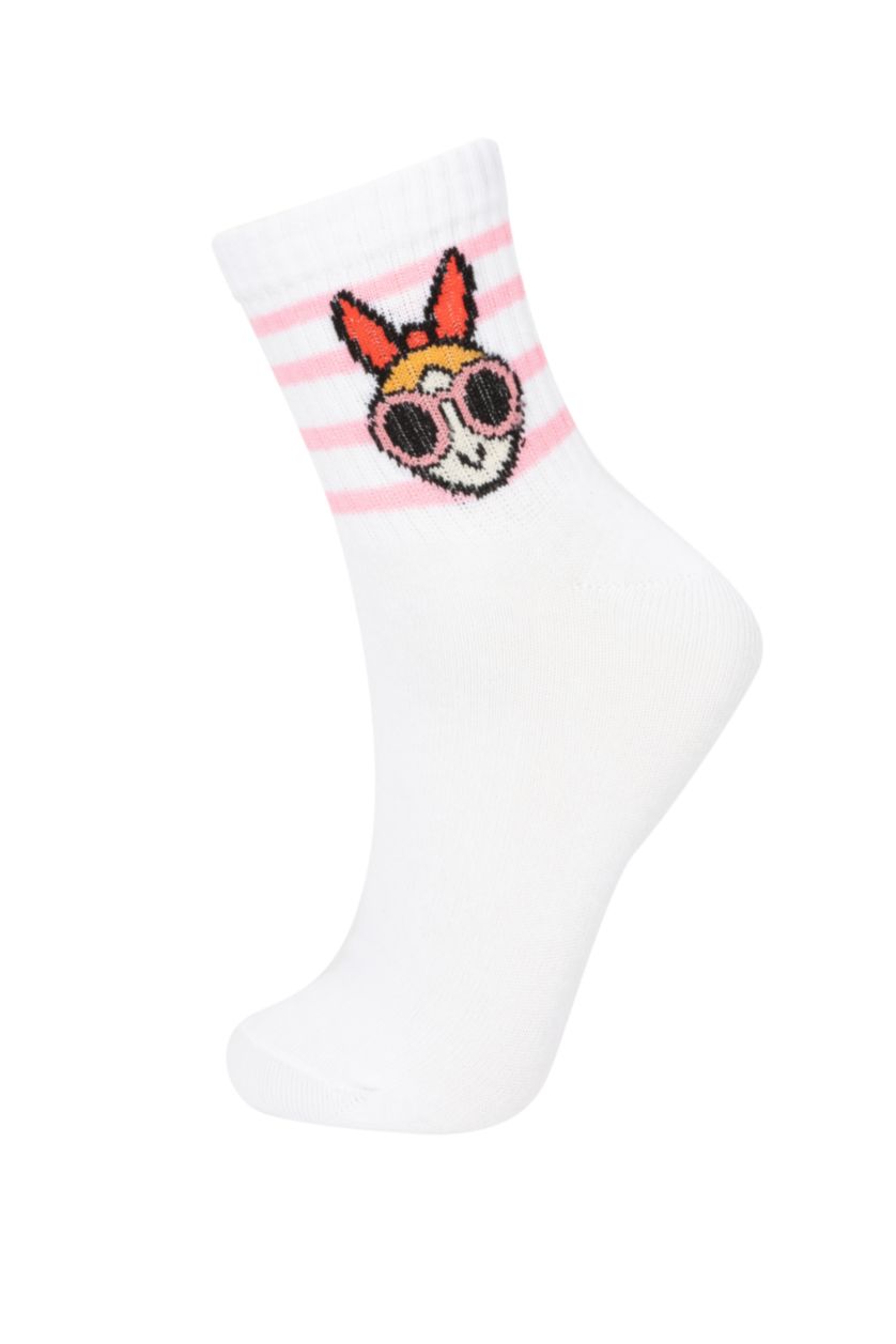 Women White 3 piece Cotton Short Socks