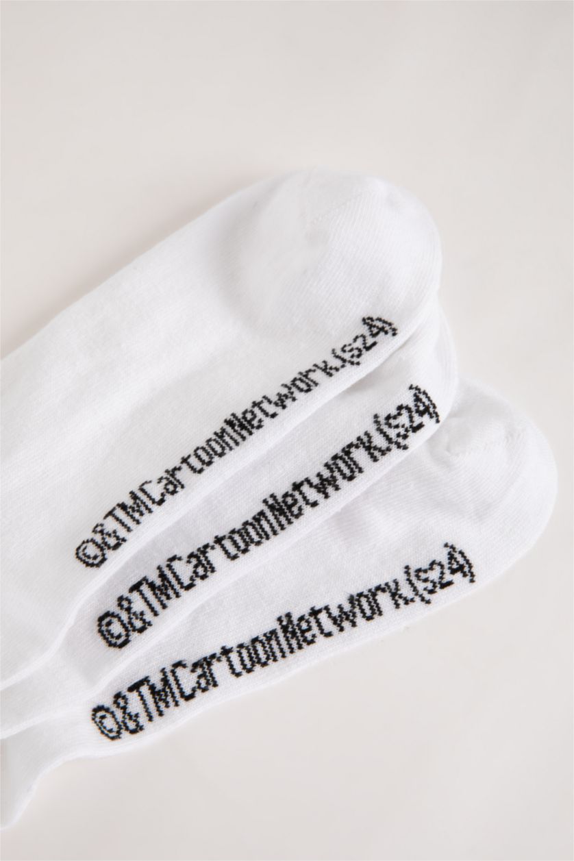 Women White 3 piece Cotton Short Socks