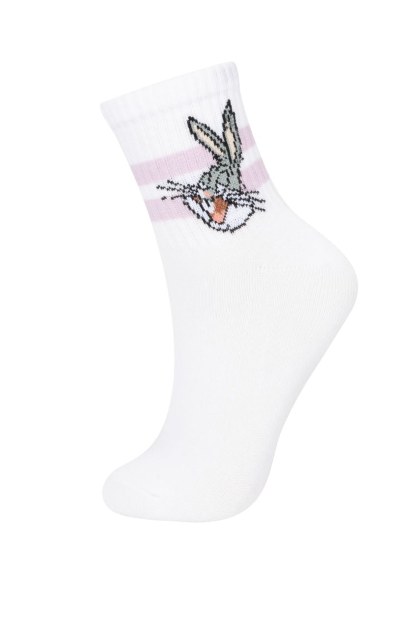 Woman White Woman Looney Tunes Licensed 3 piece Short Socks