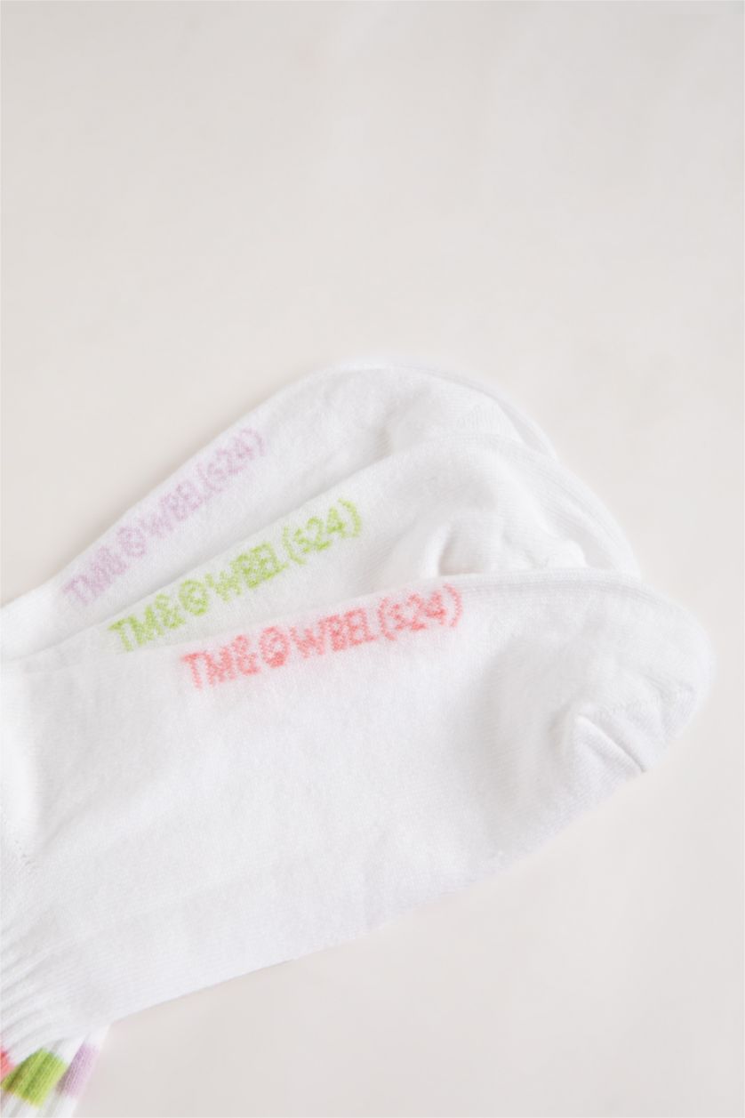 Woman White Woman Looney Tunes Licensed 3 piece Short Socks