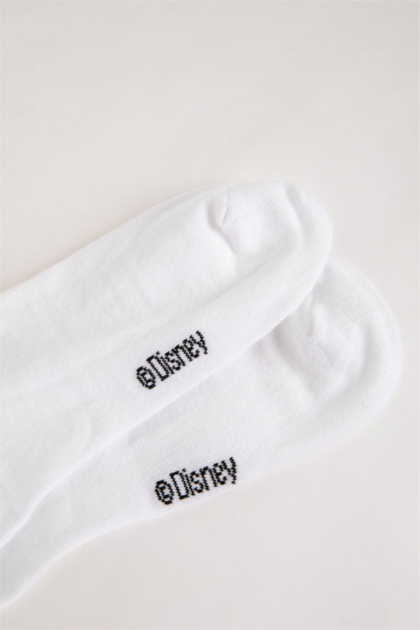 Kadın Beyaz Kadın Dısney Mıckey & Mınnıe 2'li Pamuklu Soket Çorap