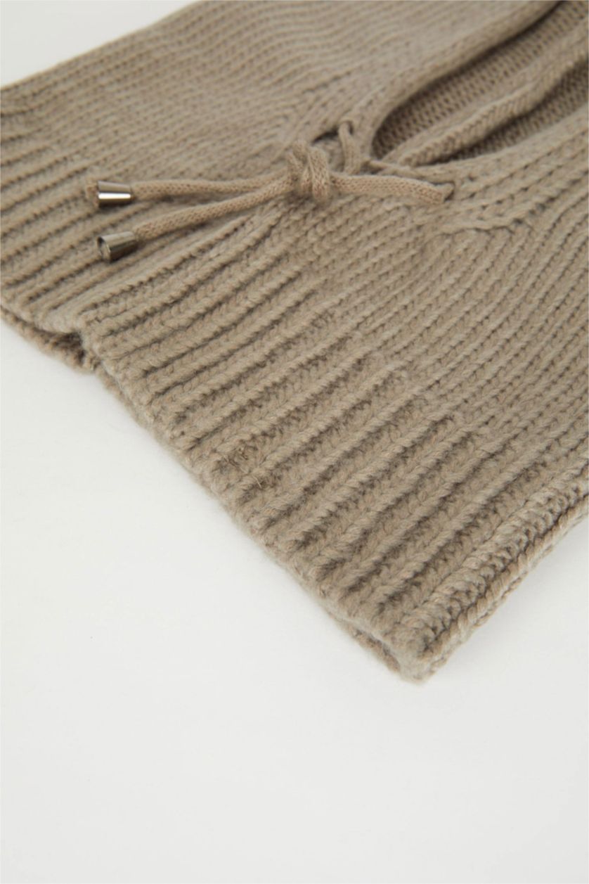 Woman Beige Woman Scarf