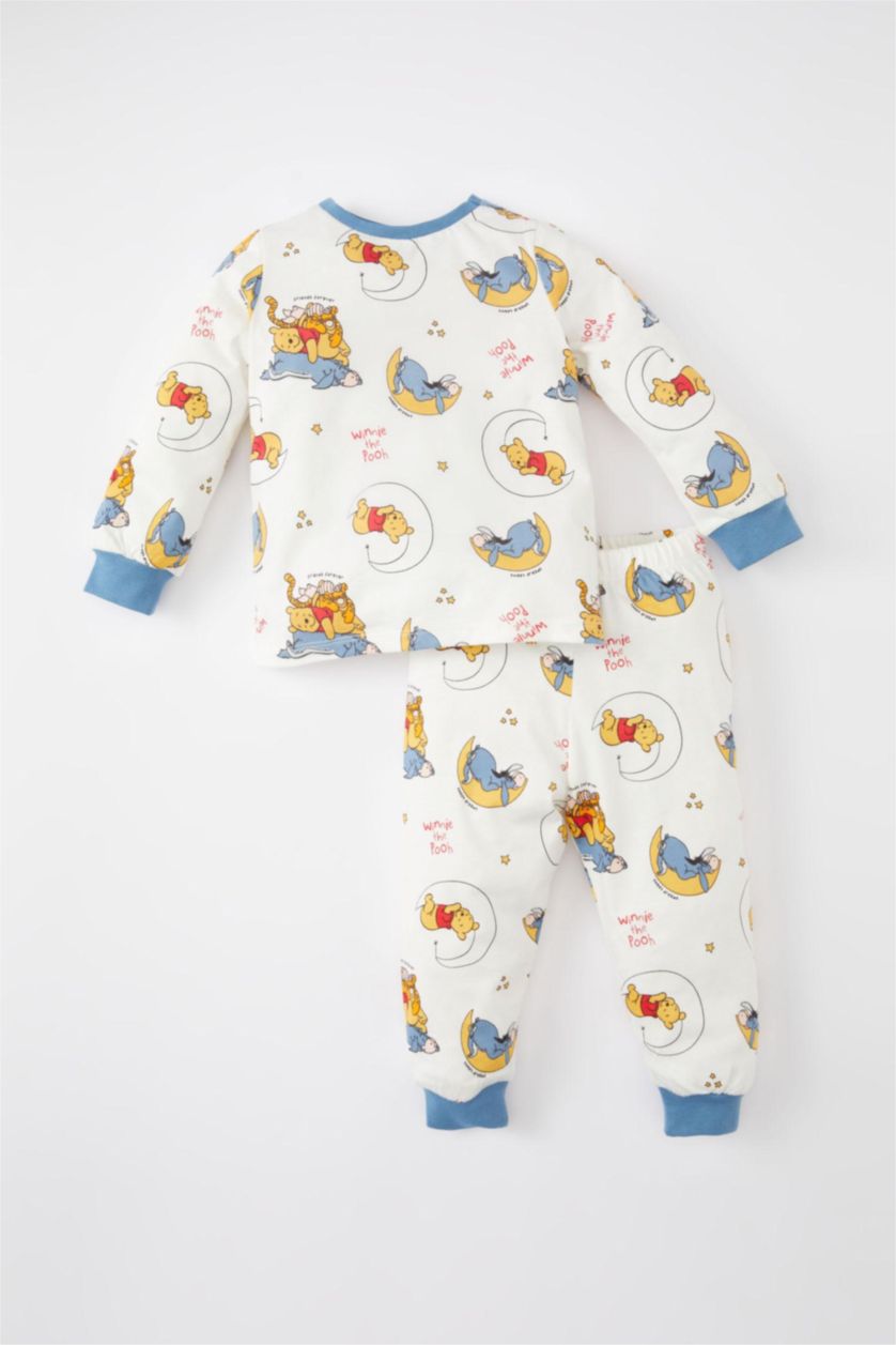 Erkek Bebek Ekru Erkek Bebek Disney Winnie The Pooh Uzun Kollu Pijama Takımı