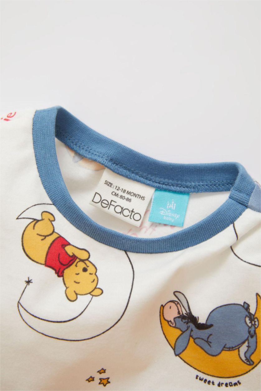 Erkek Bebek Ekru Erkek Bebek Disney Winnie The Pooh Uzun Kollu Pijama Takımı